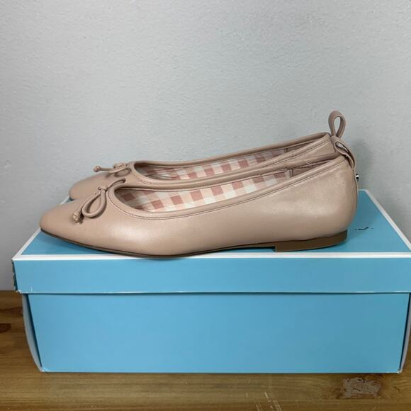 New Draper James Taylor Flats in Beige Leather Women's Size 6 - Picture 4 of 9